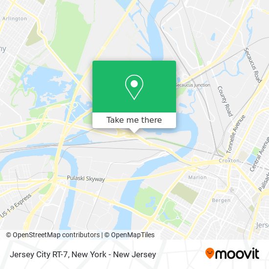 Jersey City RT-7 map