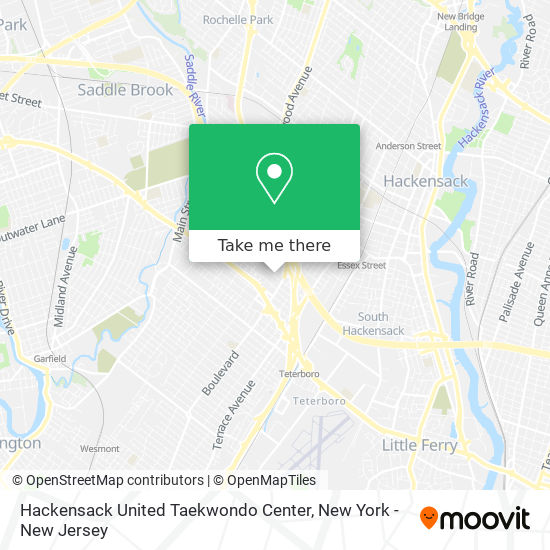 Hackensack United Taekwondo Center map