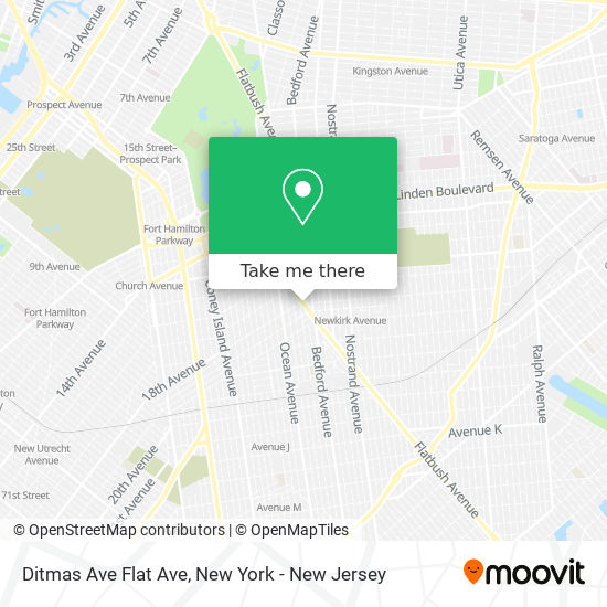 Ditmas Ave Flat Ave map