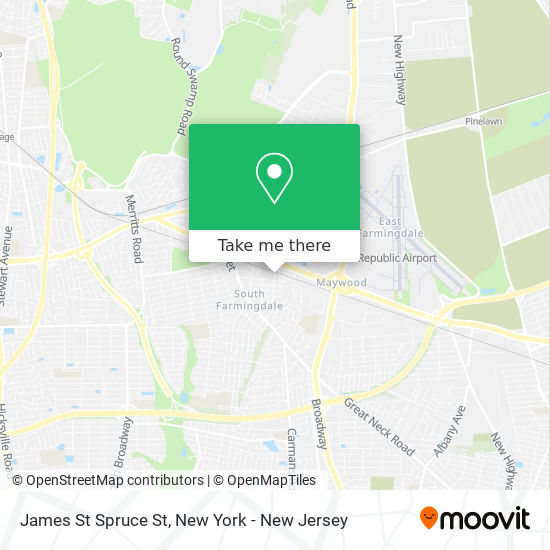 Mapa de James St Spruce St