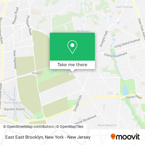 East East Brooklyn map