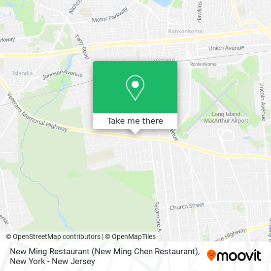 Mapa de New Ming Restaurant