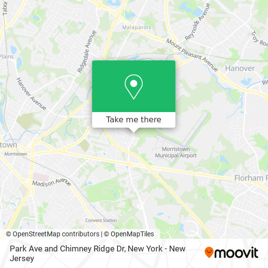 Park Ave and Chimney Ridge Dr map