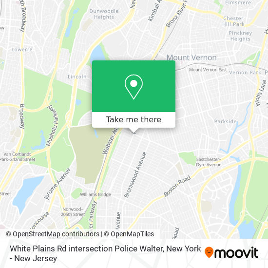 White Plains Rd intersection Police Walter map
