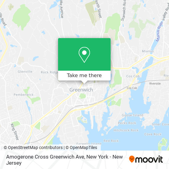 Amogerone Cross Greenwich Ave map