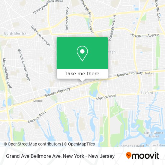 Grand Ave Bellmore Ave map