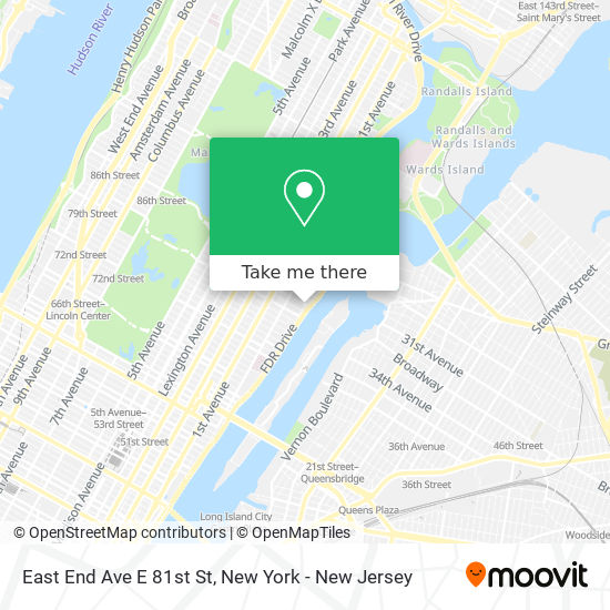 Mapa de East End Ave E 81st St