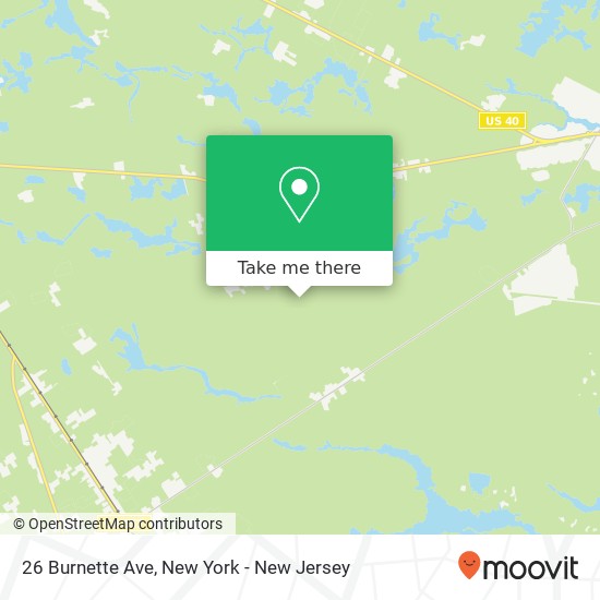 Mapa de 26 Burnette Ave, Mays Landing, NJ 08330