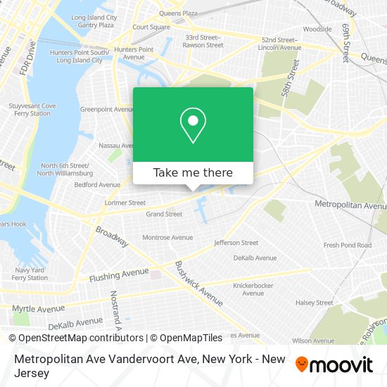 Mapa de Metropolitan Ave Vandervoort Ave