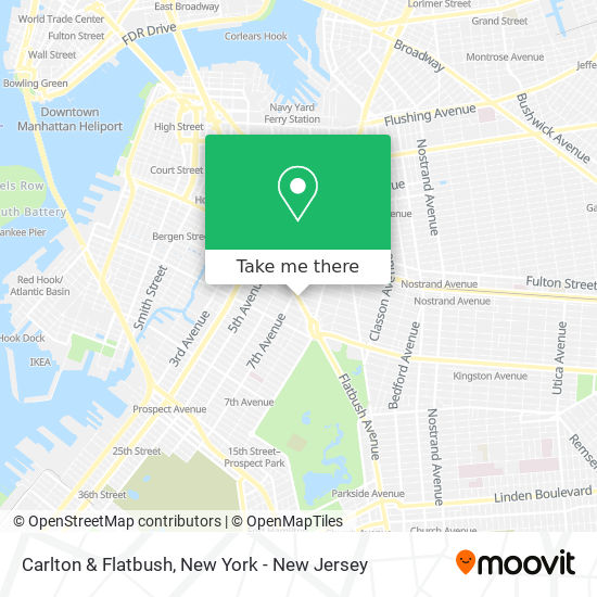 Carlton & Flatbush map