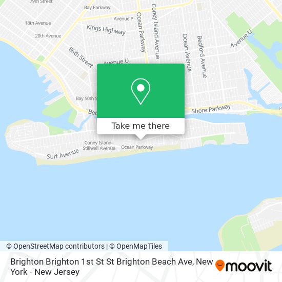 Brighton Brighton 1st St St Brighton Beach Ave map