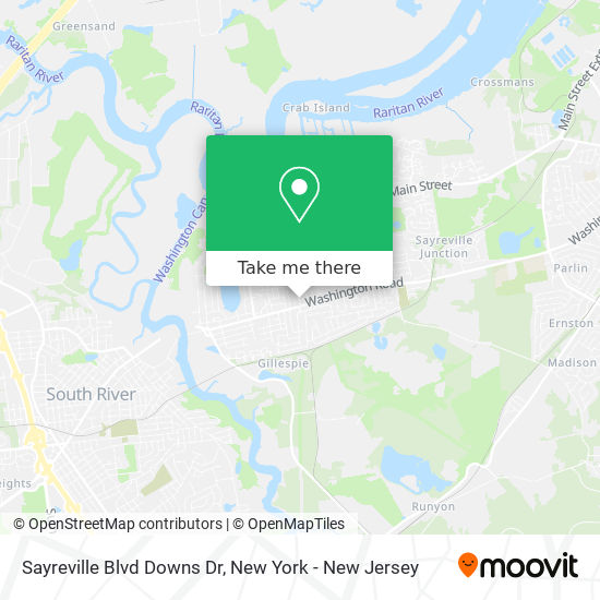 Mapa de Sayreville Blvd Downs Dr