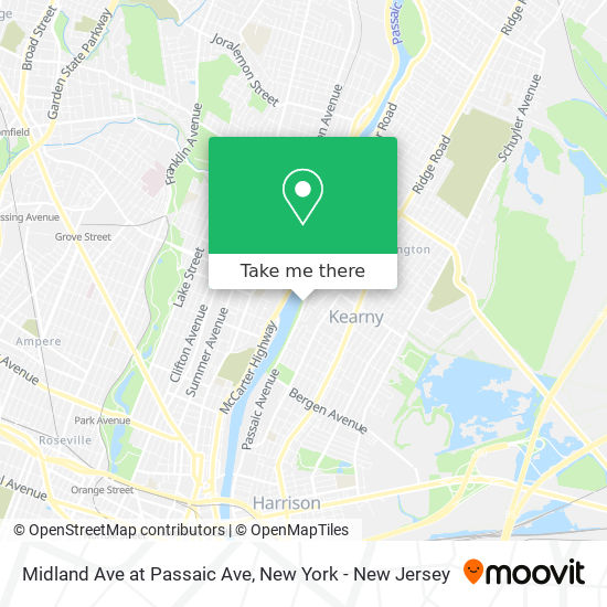 Mapa de Midland Ave at Passaic Ave