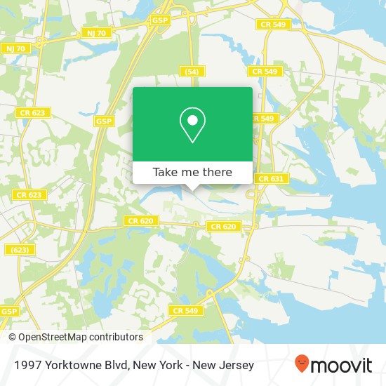 Mapa de 1997 Yorktowne Blvd, Toms River, NJ 08753