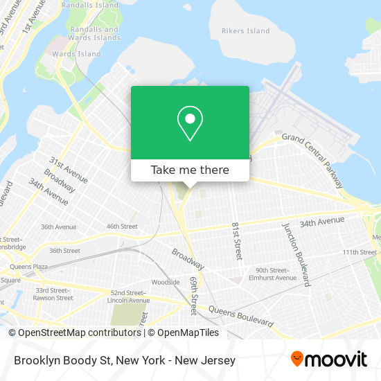 Mapa de Brooklyn Boody St