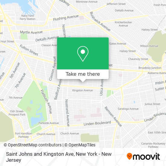 Saint Johns and Kingston Ave map