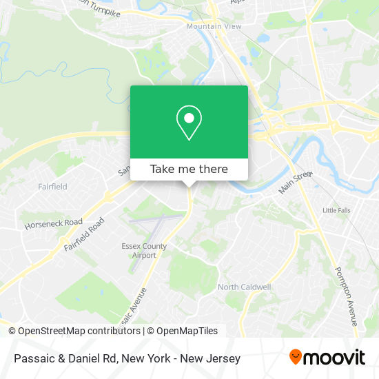 Passaic & Daniel Rd map