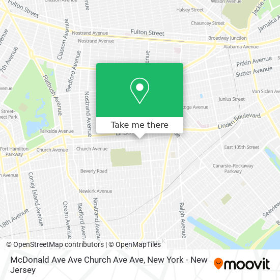 Mapa de McDonald Ave Ave Church Ave Ave