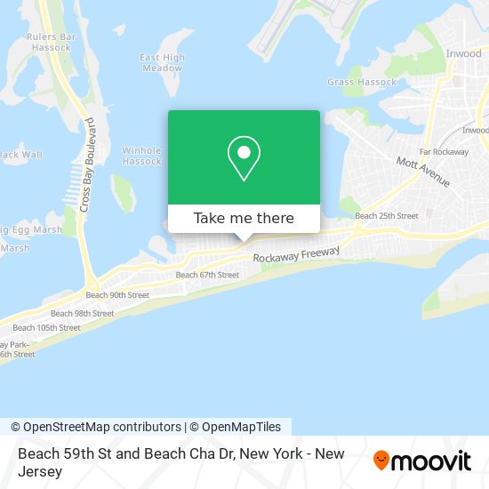 Beach 59th St and Beach Cha Dr map