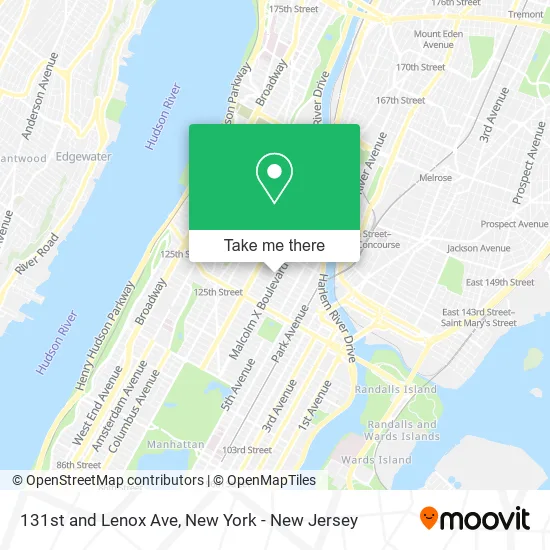 131st and Lenox Ave map