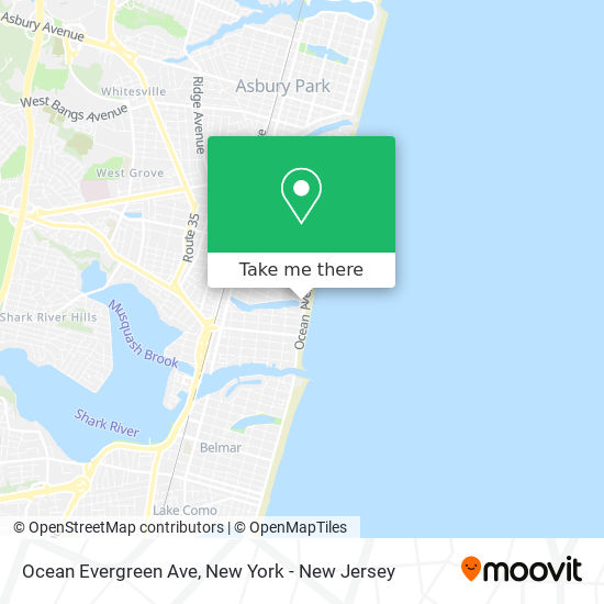 Mapa de Ocean Evergreen Ave