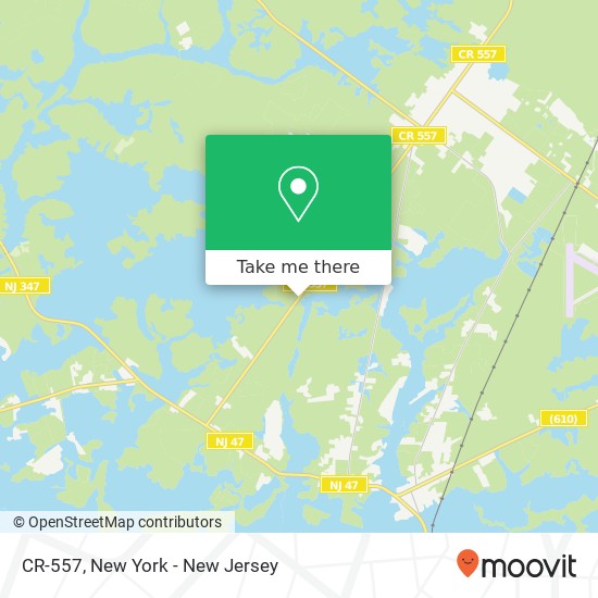 Mapa de CR-557, Woodbine, NJ 08270