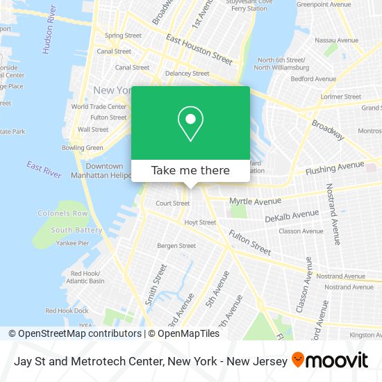 Jay St and Metrotech Center map