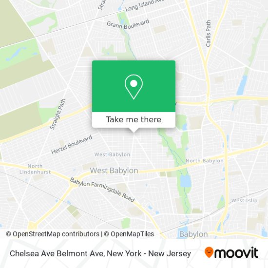 Mapa de Chelsea Ave Belmont Ave