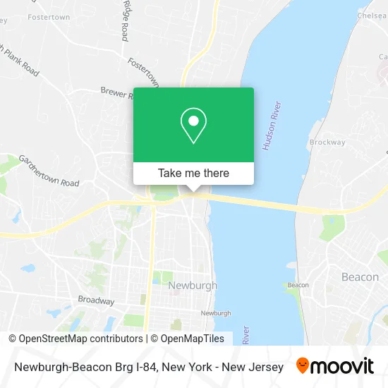 Newburgh-Beacon Brg I-84 map
