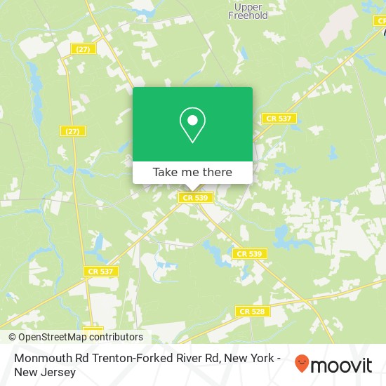 Monmouth Rd Trenton-Forked River Rd, Cream Ridge, NJ 08514 map