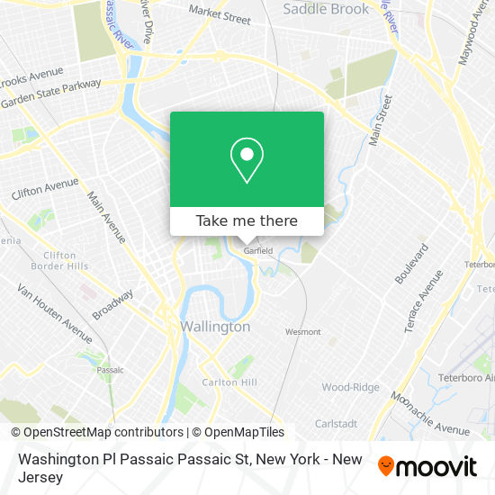 Mapa de Washington Pl Passaic Passaic St