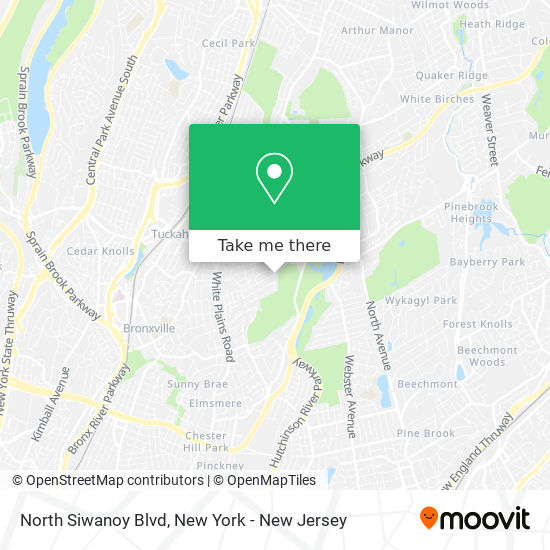 North Siwanoy Blvd map