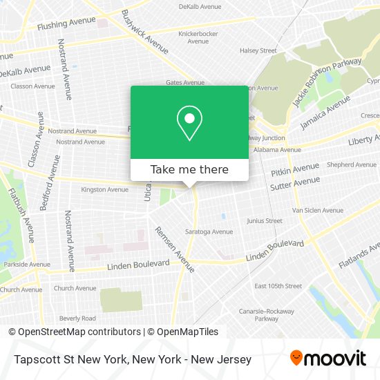 Tapscott St New York map