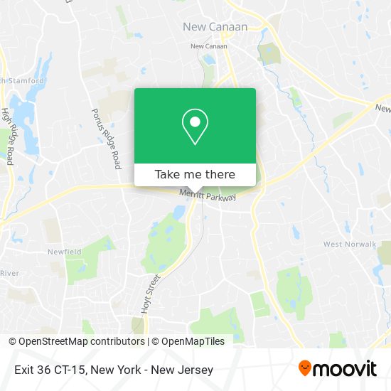 Exit 36 CT-15 map