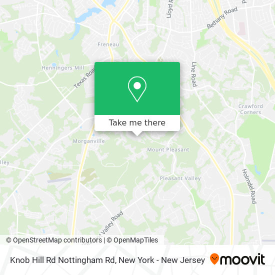 Knob Hill Rd Nottingham Rd map