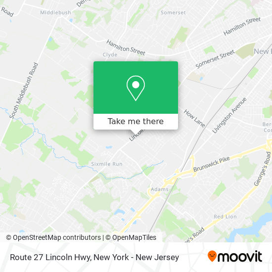 Route 27 Lincoln Hwy map