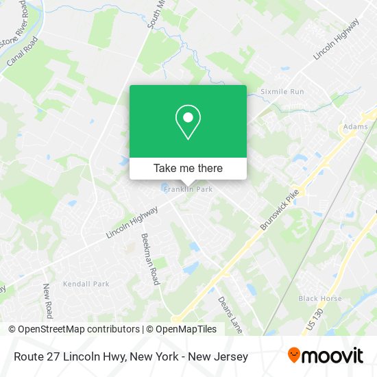 Mapa de Route 27 Lincoln Hwy