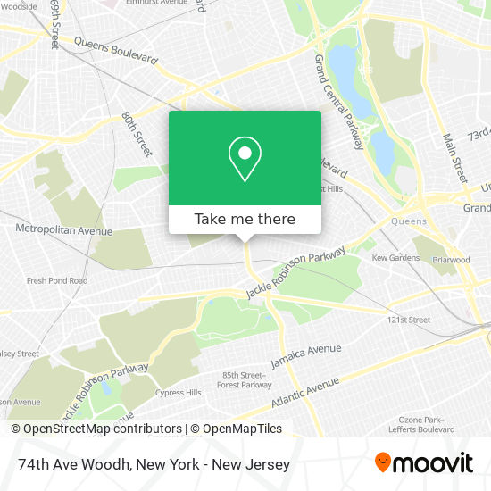 74th Ave Woodh map