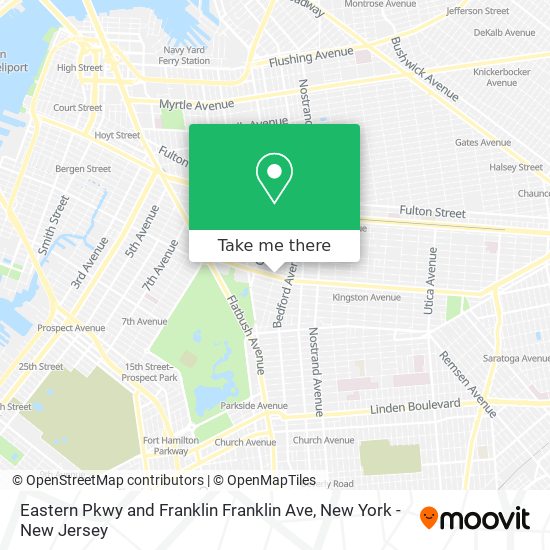 Mapa de Eastern Pkwy and Franklin Franklin Ave