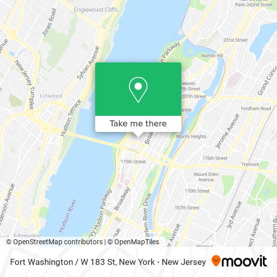 Mapa de Fort Washington / W 183 St