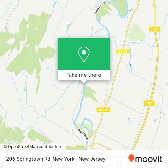 Mapa de 206 Springtown Rd, New Paltz, NY 12561