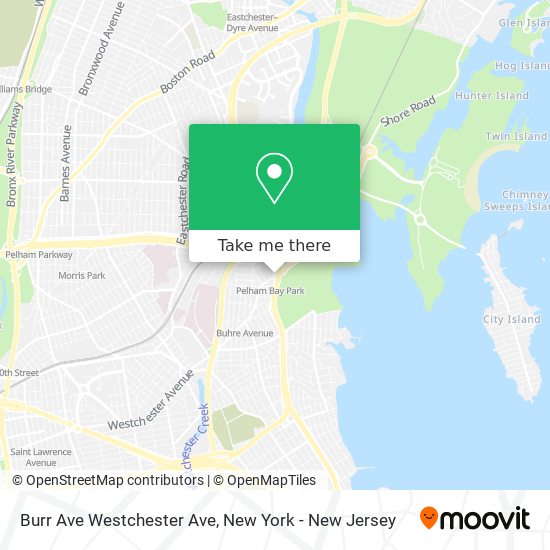 Mapa de Burr Ave Westchester Ave