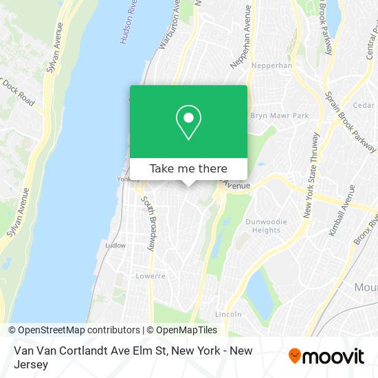 Van Van Cortlandt Ave Elm St map