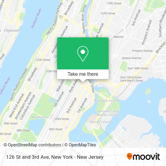Mapa de 126 St and 3rd Ave