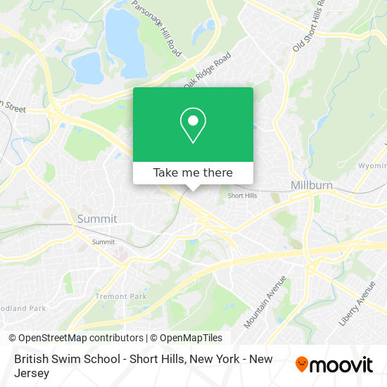 Mapa de British Swim School - Short Hills