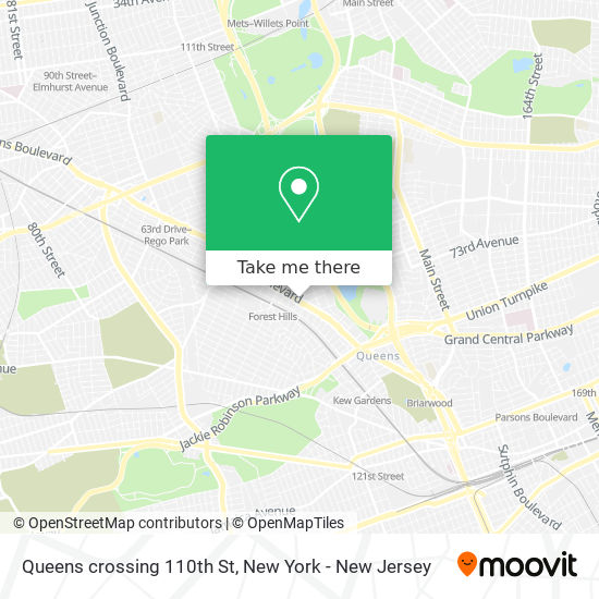 Queens crossing 110th St map
