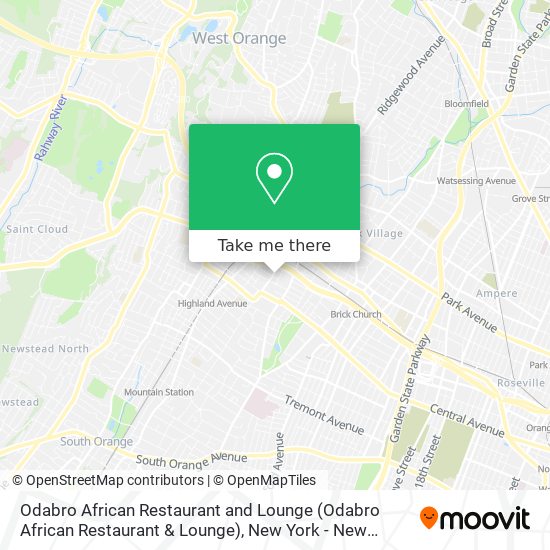 Mapa de Odabro African Restaurant and Lounge