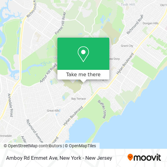 Mapa de Amboy Rd Emmet Ave