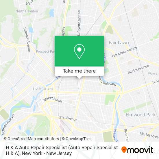 H & A Auto Repair Specialist map
