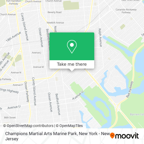 Champions Martial Arts Marine Park map